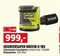 Bauhaus EKSENTERSLIPER RROS18-0 18V tilbud