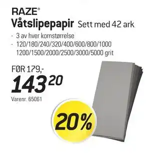 Thansen Våtslipepapir tilbud