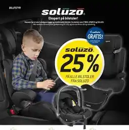 Thansen 25% PÅ ALLE BILSTOLER FRA SOLUZO tilbud