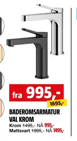 Bauhaus BADEROMSARMATUR VAL KROM tilbud