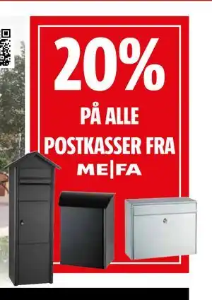 Bauhaus 20% PÅ ALLE POSTKASSER FRA ME|FA tilbud