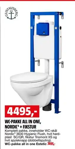 Bauhaus WC-PAKKE ALL IN ONE, NORDIC³ + FIKSTUR tilbud