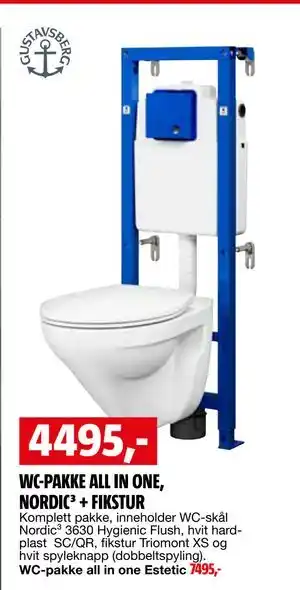 Bauhaus WC-PAKKE ALL IN ONE, NORDIC³ + FIKSTUR tilbud
