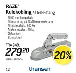 Thansen Kulekobling tilbud