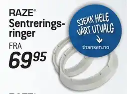 Thansen RAZE Sentreringsringer tilbud