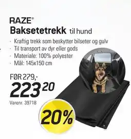 Thansen Baksetetrekk tilbud
