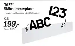 Thansen Skiltnummerplate tilbud