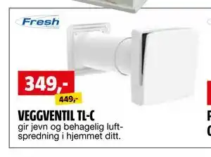Bauhaus VEGGVENTIL TL-C tilbud