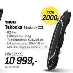 Thansen Takboks Motion 3 XXL tilbud