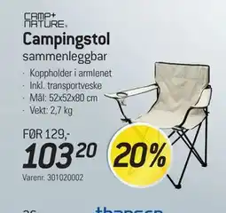 Thansen Campingstol tilbud