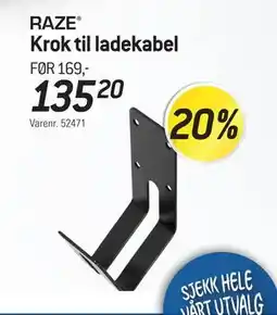 Thansen Krok til ladekabel tilbud