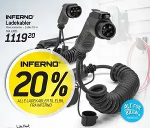 Thansen 20% ALLE LADEKABLER TIL ELBIL FRA INFERNO tilbud