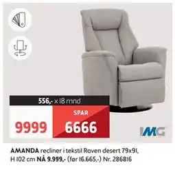 Bohus AMANDA recliner tilbud