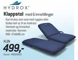 Thansen Klappstol tilbud