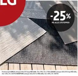 Bohus 25% PÅ ALLE UTETEPPER tilbud
