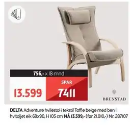 Bohus DELTA Adventure hvilestol tilbud