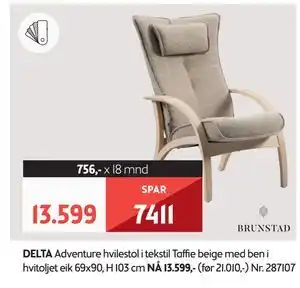Bohus DELTA Adventure hvilestol tilbud
