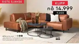 Skeidar Jessie hjørnesofa tilbud