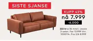 Skeidar Jessie 3-seter tilbud