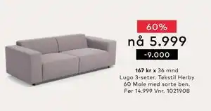 Skeidar Lugo 3-seter tilbud