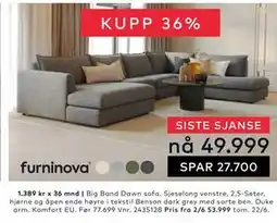 Skeidar Big Band Dawn sofa tilbud