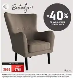 Bohus AVILA hvilestol tilbud