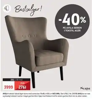 Bohus AVILA hvilestol tilbud