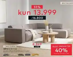 Skeidar Enjoy hjørnesofa, 2,5-seter tilbud