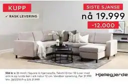 Skeidar Square U-hjørnesofa tilbud