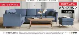 Skeidar Eden hjørnesofa tilbud