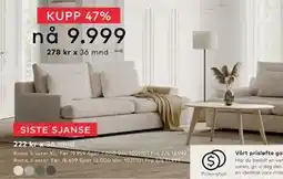 Skeidar Roma 3-seter XL tilbud
