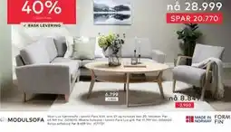 Skeidar Noor Lux hjørnesofa tilbud