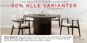 Skeidar Woodcraft spisebord tilbud