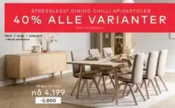 Skeidar STRESSLESS DINING CHILLI SPISESTOLER tilbud