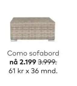 Skeidar Como sofabord tilbud