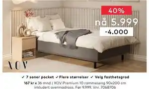 Skeidar XOV Premium 10 rammeseng tilbud