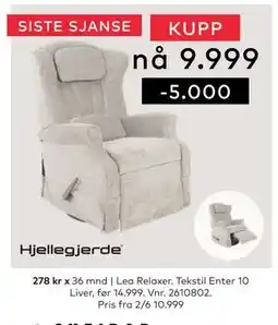 Skeidar Lea Relaxer tilbud