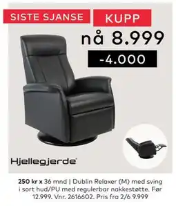 Skeidar Dublin Relaxer (M) tilbud
