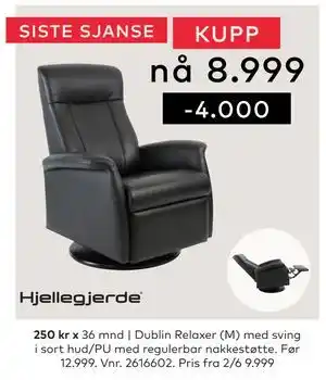 Skeidar Dublin Relaxer (M) tilbud