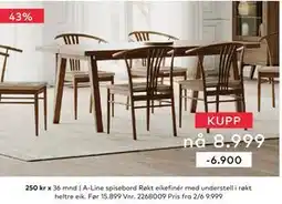 Skeidar A-Line spisebord tilbud