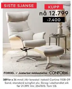 Skeidar Air lenestol tilbud