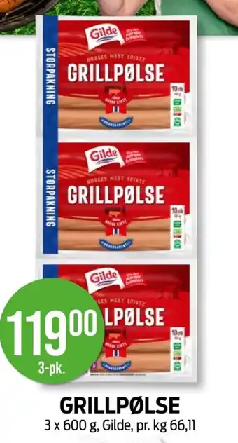 Kiwi GILDE Grillpølse tilbud