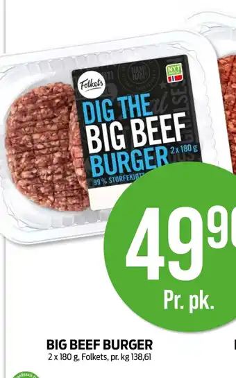 Kiwi FOLKETS Big beef burger tilbud