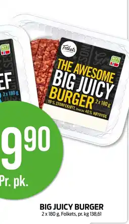 Kiwi FOLKETS Big juicy burger tilbud