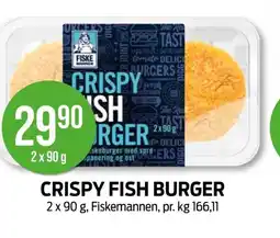 Kiwi FISKEMANNEN Crispy fish burger tilbud