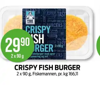 Kiwi FISKEMANNEN Crispy fish burger tilbud
