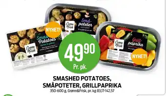 Kiwi Smashed potatoes, småpoteter, grillpaprika tilbud