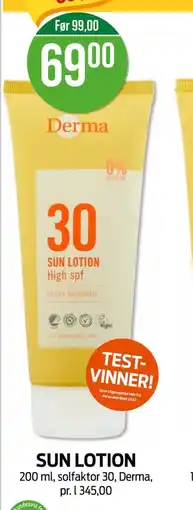 Kiwi DERMA Sun lotion tilbud
