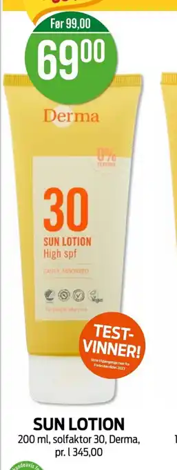 Kiwi DERMA Sun lotion tilbud