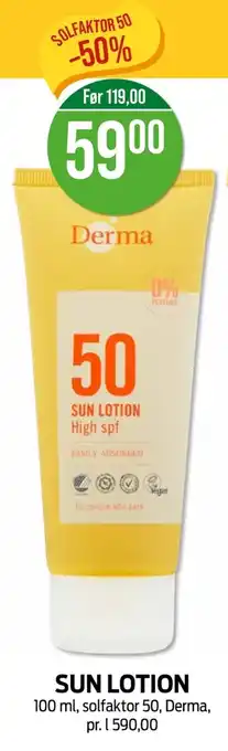 Kiwi DERMA Sun lotion tilbud